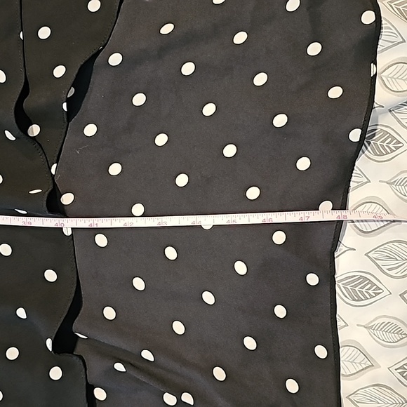 White House Black Market Polka Dot wrap dress with inner slip. Tie closure. - Picture 11 of 13